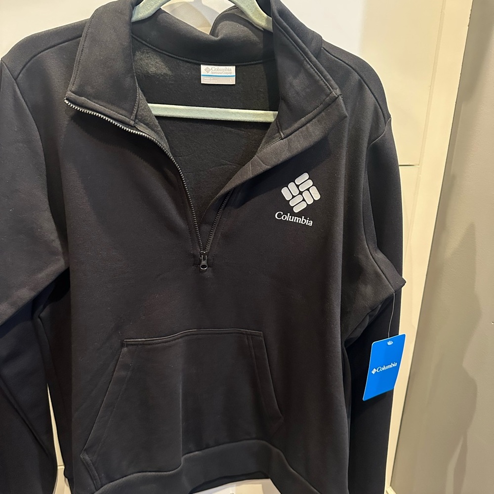 Columbia Black sunridge half zip net